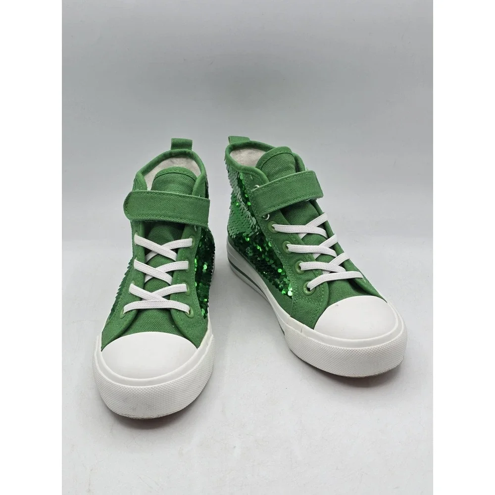 Zoroadke Kids Sparkle Sequins High Top Casual‎ Adjustable Strap Shoes - Sz 33